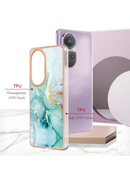 Oppo Oppo 10 Pro 5g Koruma Için Kılıf Mermer Desen Ince Tpu Yumuşak Tampon (Yurt Dışından)