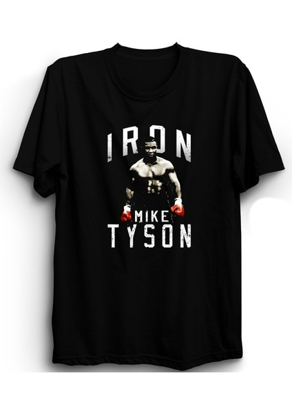 Iron Mike Tyson, Boxing, Boks, Box Baskılı %100 Pamuk Tişört