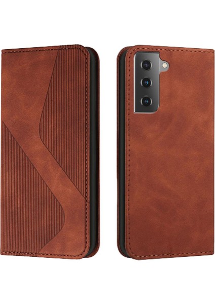 Samsung Galaxy S21 Fe Cüzdan Kickstand Pu Deri Manyetik Kart (Yurt Dışından)