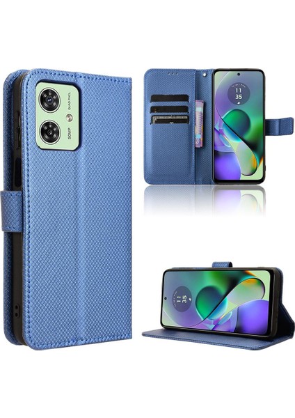 Motorola Moto G54 5g Manyetik Cüzdan Kapak Kickstand Kart Tutucu (Yurt Dışından)
