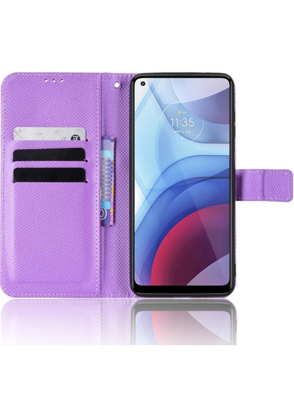 Motorola Moto G Güç 2021 Kickstand Kapak Manyetik Cüzdan Kartı Için Kılıf (Yurt Dışından) indirimleri