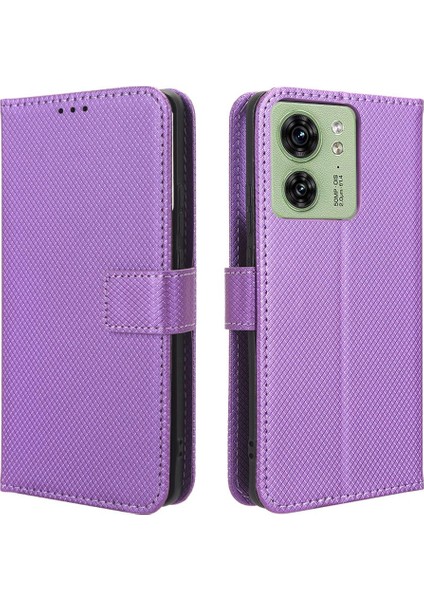 Motorola Kenar 40 Kapak Manyetik Cüzdan Kart Tutucu Kickstand Için Kılıf (Yurt Dışından)