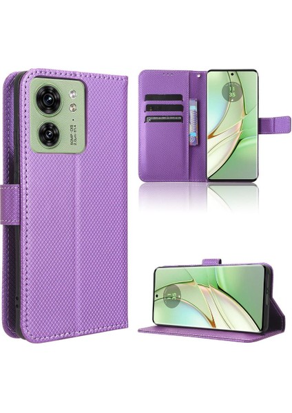Motorola Kenar 40 Kapak Manyetik Cüzdan Kart Tutucu Kickstand Için Kılıf (Yurt Dışından) modelleri