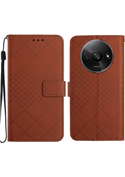 El Kayışı Manyetik ile Xiaomi Redmi A3 Cüzdan Pu Deri Için Flip Case (Yurt Dışından)