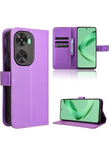 Huawei Nova 11 Se Için Kılıf Kapak Manyetik Cüzdan Kickstand Kart Tutucu (Yurt Dışından)