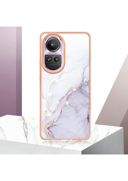 Oppo Oppo 10 Pro 5g Koruma Için Kılıf Mermer Desen Ince Tpu Yumuşak Tampon (Yurt Dışından)