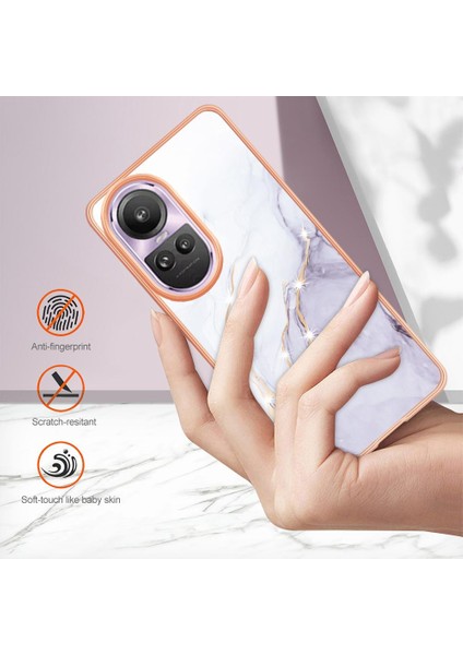 Oppo Oppo 10 Pro 5g Koruma Için Kılıf Mermer Desen Ince Tpu Yumuşak Tampon (Yurt Dışından)