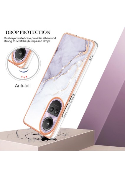 Oppo Oppo 10 Pro 5g Koruma Için Kılıf Mermer Desen Ince Tpu Yumuşak Tampon (Yurt Dışından)
