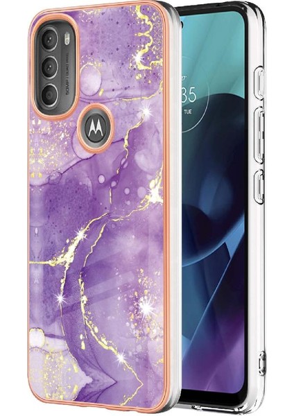 Motorola Moto G71 5g Koruma Yumuşak Tampon Mermer Desen Ince (Yurt Dışından)