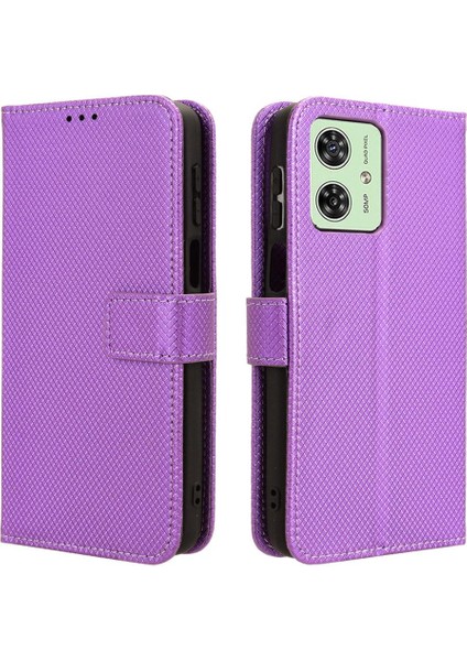 Motorola Moto G54 5g Manyetik Cüzdan Kapak Kickstand Kart Tutucu (Yurt Dışından)
