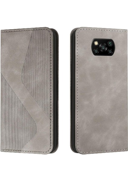 Xiaomi Poco X3 Nfc Için Kılıf Folio Kapak Pu Deri Manyetik Kart Yuvaları (Yurt Dışından)