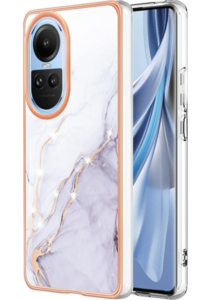 Oppo Oppo 8t 4g Mermer Desen Koruma Için Kılıf Ince Tpu Yumuşak Tampon (Yurt Dışından)