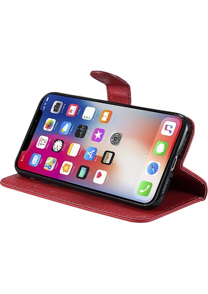 Kart Yuvası Klasik Düz Renk Iş Çantası ile iphone X/xs Için Flip Case (Yurt Dışından)