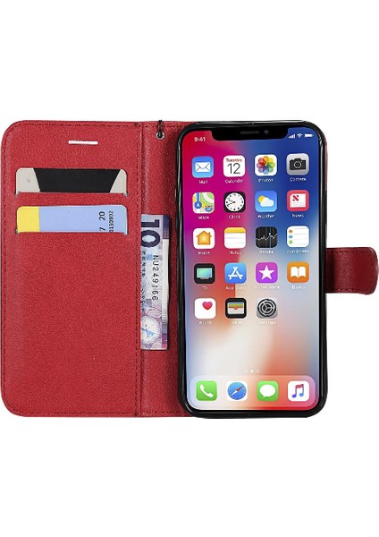 Kart Yuvası Klasik Düz Renk Iş Çantası ile iphone X/xs Için Flip Case (Yurt Dışından)