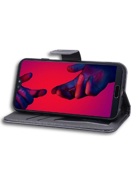 Huawei P20 Pro Flip Kapak Için Flip Case Basit Iş Cüzdan Darbeye (Yurt Dışından)