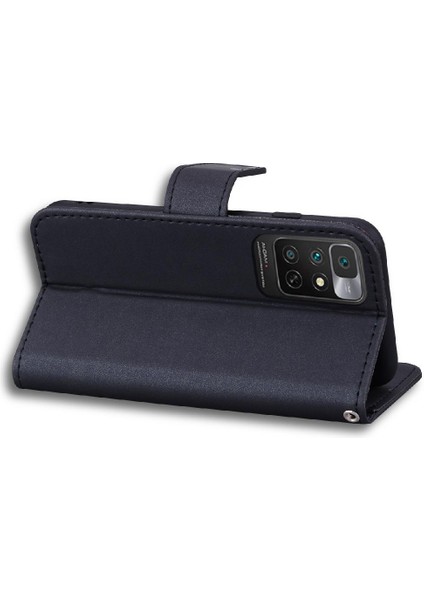 Xiaomi Redmi Not 11 Için Flip Case 4g Darbeye Deri Kılıf Basit Flip (Yurt Dışından)
