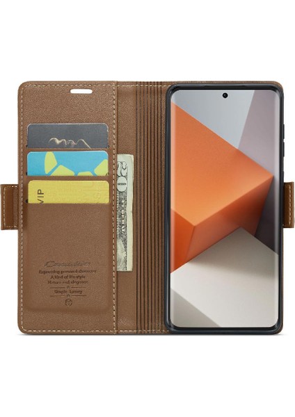 Xiaomi Redmi Not 13 Pro Artı Cüzdan Durumda Kart Yuvası Durumda (Yurt Dışından)