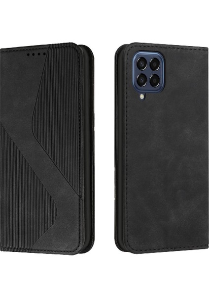Samsung Galaxy M33 5g Cüzdan Kickstand Için Kılıf Folio Flip Kart Yuvaları Pu (Yurt Dışından)