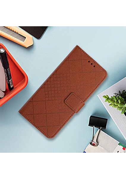 YH Mall Xiaomi 13 Lite Için Flip Case Elmas Kabartmalı Kart Yuvası Standı Cüzdan Pu (Yurt Dışından)