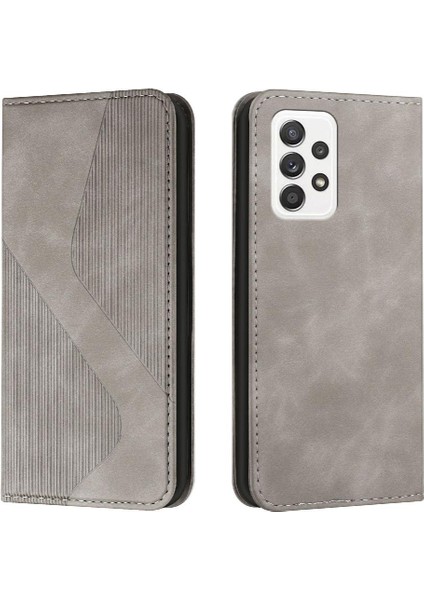 Samsung Galaxy Için Kılıf A52S 5g Manyetik Pu Deri Kart Yuvaları Tutucu Çevirin (Yurt Dışından)