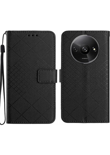 El Kayışı Manyetik ile Xiaomi Redmi A3 Cüzdan Pu Deri Için Flip Case (Yurt Dışından)