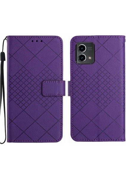 Motorola Moto G Stylus 5g 2023 Için Flip Case El Kayışı Elmas Kartı ile (Yurt Dışından)