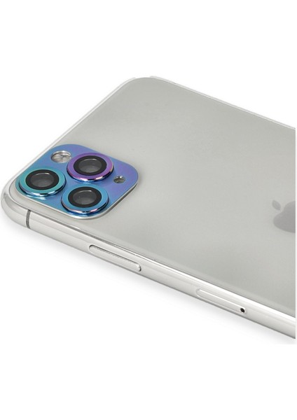 Apple iPhone 11 Pro Max Pers Alüminyum Kamera Lens - Rainbow 374113 modelleri