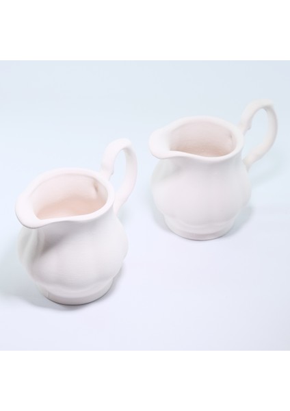 (Ham Ürün) 2 Li 10 cm Sütlük Seramik Bisküvi (Ham Ürün)