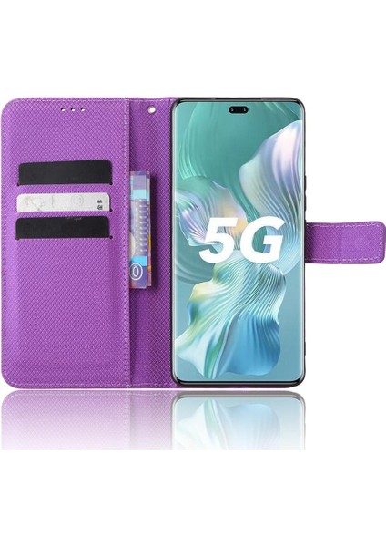 Onur Için Kılıf 80 Pro 5g Manyetik Cüzdan Kapak Kart Tutucu Kickstand (Yurt Dışından)