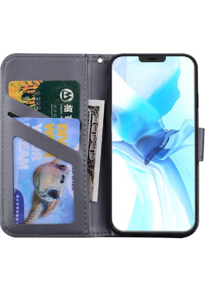 Iphone 12 Için Flip Case Pro Max Deri Kılıf Darbeye Cüzdan Kapak Çevirin (Yurt Dışından)