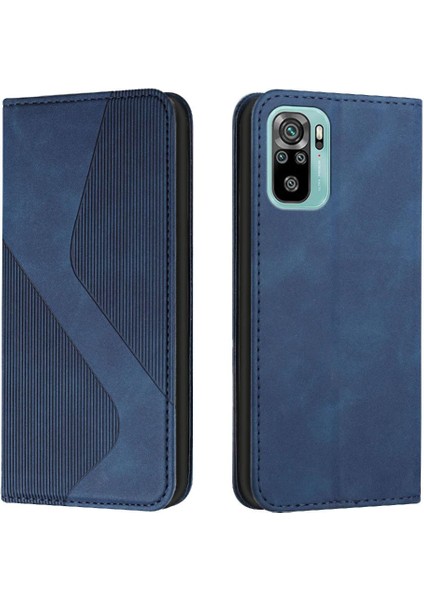 Xiaomi Redmi Için Not 10 4g Cüzdan Kılıf Kickstand Folio Kapak Manyetik Pu (Yurt Dışından)