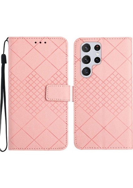 Samsung Galaxy S22 Için Flip Case Ultra Elmas Kabartmalı Cüzdan Pu Deri (Yurt Dışından)