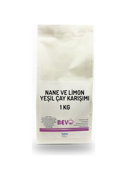 Nane ve Limon Yeşil Çay Karışımı 1 kg
