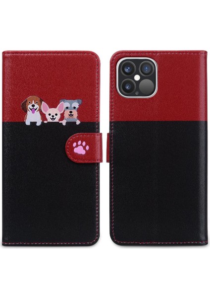 Iphone 12 Için Kılıf Pro / Pro Max Kapak Çevirin Darbeye Cüzdan Basit Kılıf (Yurt Dışından)