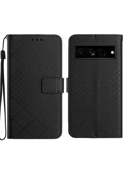 Google Pixel 7 Pro Için Flip Case Manyetik Kapak Kart Yuvası El ile Standı (Yurt Dışından)