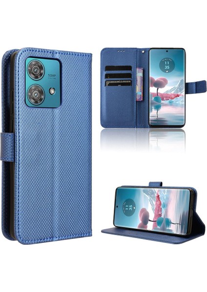 Motorola Kenar 40 Neo 5g Için Kılıf Kickstand Kart Tutucu Manyetik Cüzdan (Yurt Dışından)