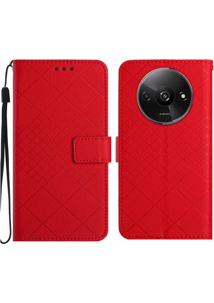 El Kayışı Manyetik ile Xiaomi Redmi A3 Cüzdan Pu Deri Için Flip Case (Yurt Dışından)