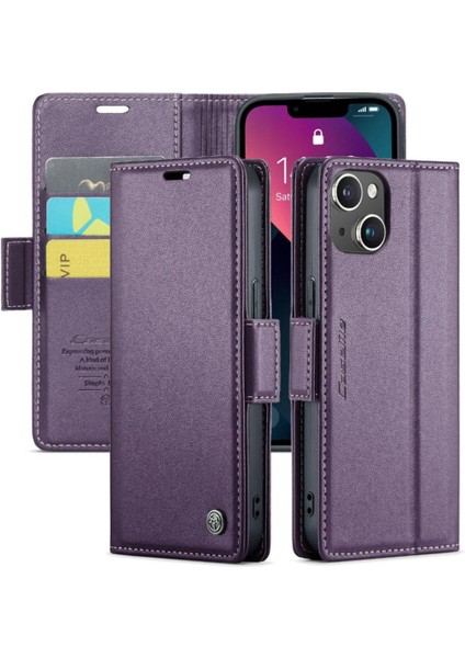 IPhone 14 Için Caseme Durumda Cüzdan Kılıf Kickstand Anti Dolandırıcılık Kart Yuvası Kılıf (Yurt Dışından)