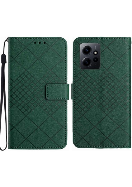 Xiaomi Redmi Not 12 Için Flip Case El Kayışı Kart Yuvası Standı ile 4g Pu (Yurt Dışından)