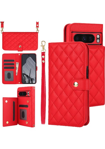 5 Kart Yuvaları Anti Hırsızlık ile Google Piksel 8 Pro Crossbody Tarzı Için Kılıf (Yurt Dışından)