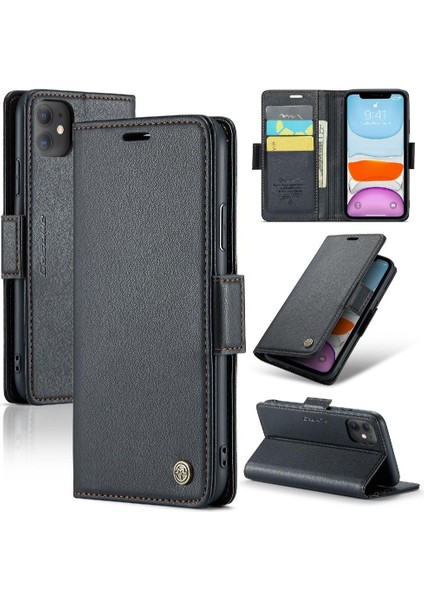 IPhone 11 Kickstand Anti Dolandırıcılık Kart Yuvası Darbeye Dayanıklı Durumda (Yurt Dışından)