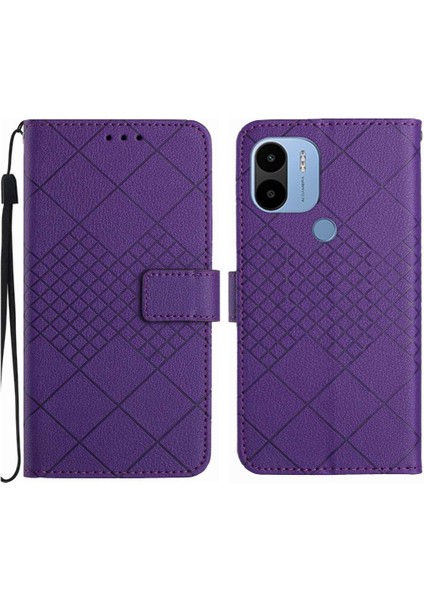 Xiaomi Redmi A1 Için Flip Case/a2 ile El Kayışı Manyetik Kapak Kart Pu (Yurt Dışından)