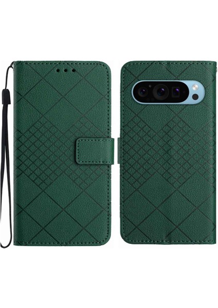 El ile Google Piksel 9 Cüzdan Pu Deri Manyetik Kapak Için Flip Case (Yurt Dışından)