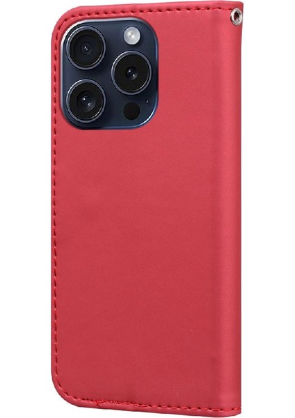 IPhone 15 Için Flip Case Pro Max Kapak Çevirin Cüzdan Deri Kılıf Darbeye (Yurt Dışından)
