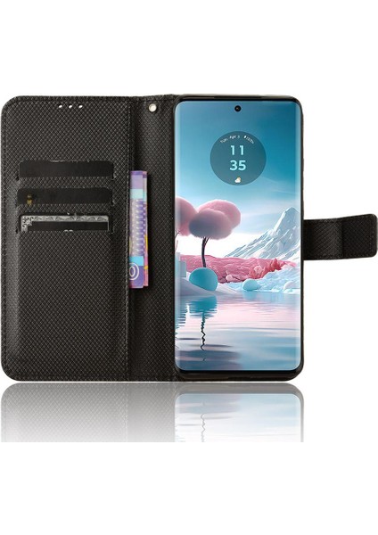 Motorola Kenar 40 Neo 5g Için Kılıf Kickstand Kart Tutucu Manyetik Cüzdan (Yurt Dışından) fırsatları