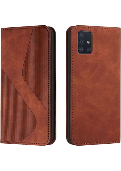 Samsung Galaxy A71 5g Cüzdan Kickstand Pu Deri Kart Yuvaları Flip Case (Yurt Dışından)