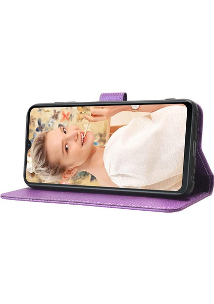 Oukitel C32 Kapak Kart Tutucu Kickstand Manyetik Cüzdan Için Kılıf (Yurt Dışından)