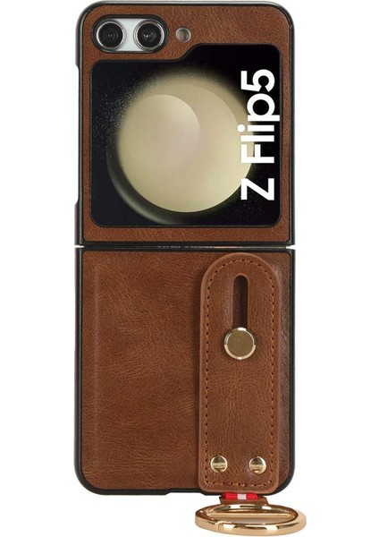 Samsung Galaxy Z Flip 5 Kolaylık Premium Pu Deri Bilek (Yurt Dışından)