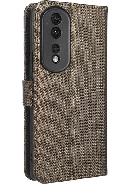 Onur Için Kılıf 80 Pro 5g Manyetik Cüzdan Kapak Kart Tutucu Kickstand (Yurt Dışından)