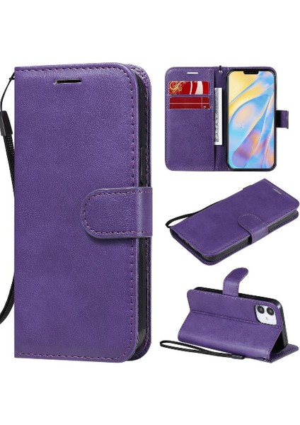 Iphone 12 Için Flip Case Iş Cüzdan Telefon Kılıfı Yüksek Kaliteli Deri (Yurt Dışından)